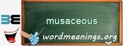 WordMeaning blackboard for musaceous